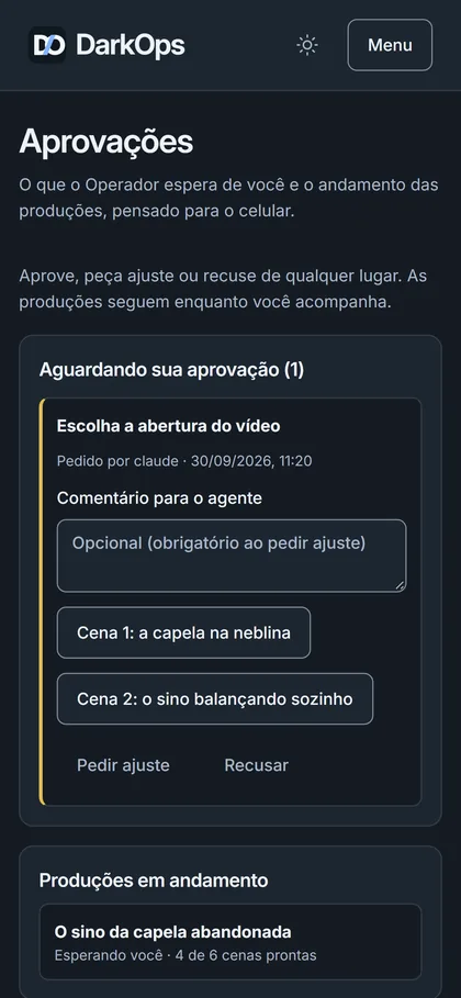 A mesma aprovação no celular
